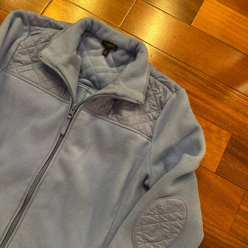 Talbots Periwinkle Fleece‎ Jacket Blue Women's Size Sp Petite